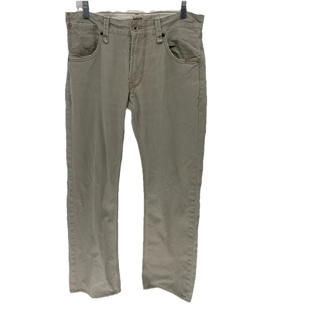 Vintage Levis Tab Twills Pants Beige Slim Straight Work Wear Y2K White Tab 32X30